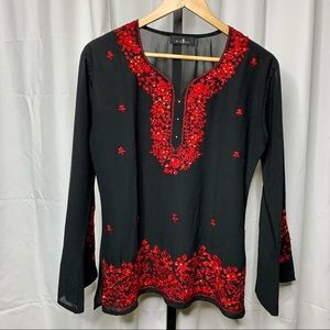 Pragati Embroidered Tunic Top